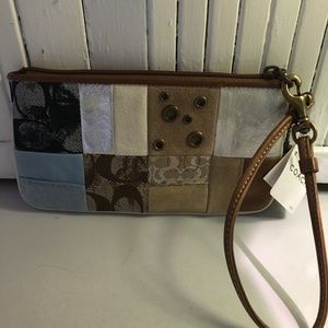 NWT Coach Patchwork Wristlet, Purse